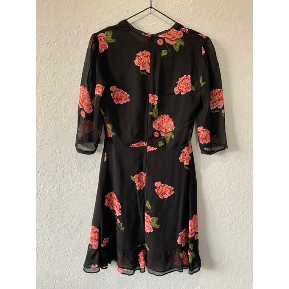 Reformation Floral Mini Dress Women's Size 0 Coquet Girly Glam - Picture 7 of 10